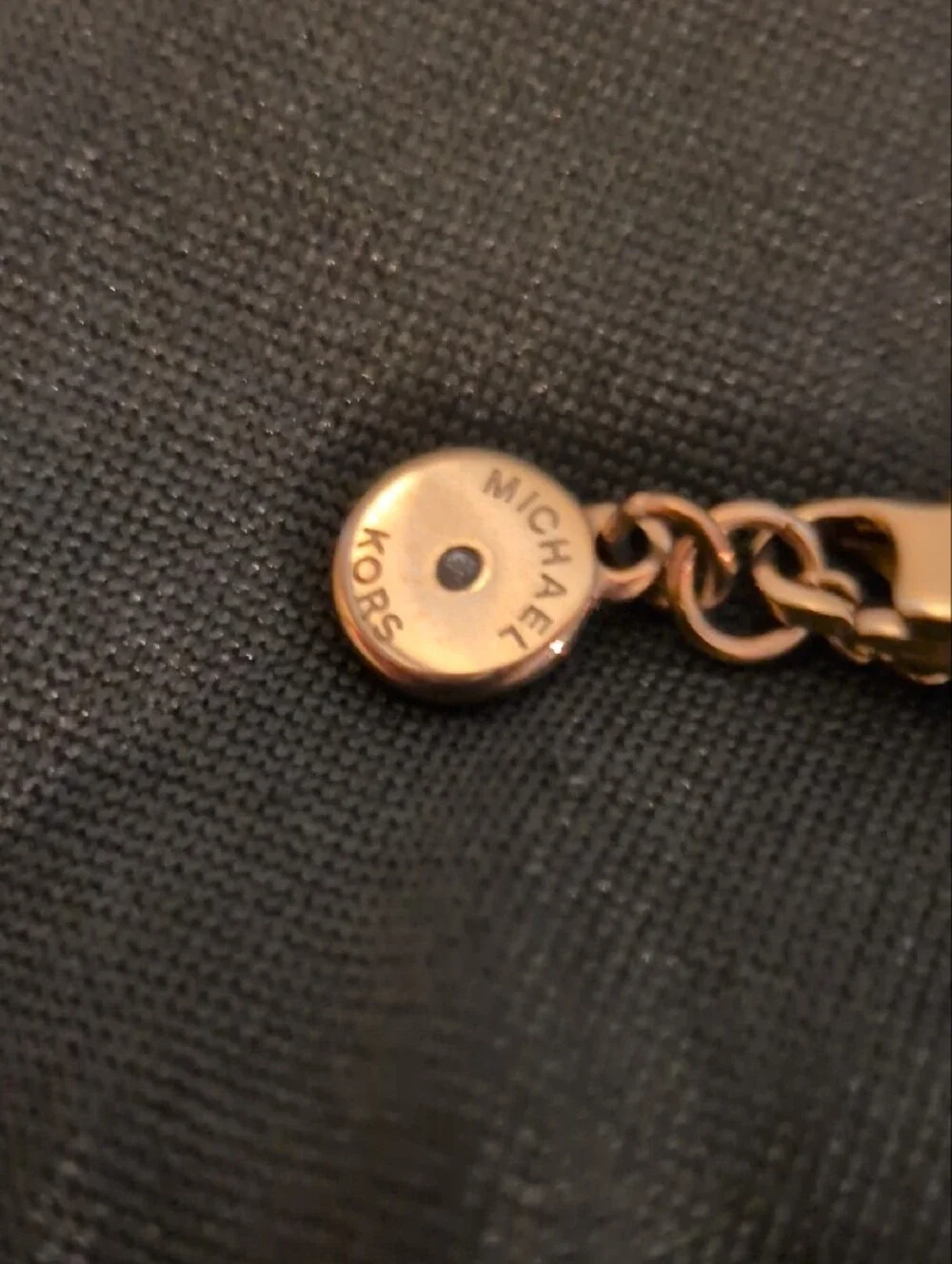 Michael Kors Rose Gold Crystal Circle Pendant Necklace - Women Jewelry